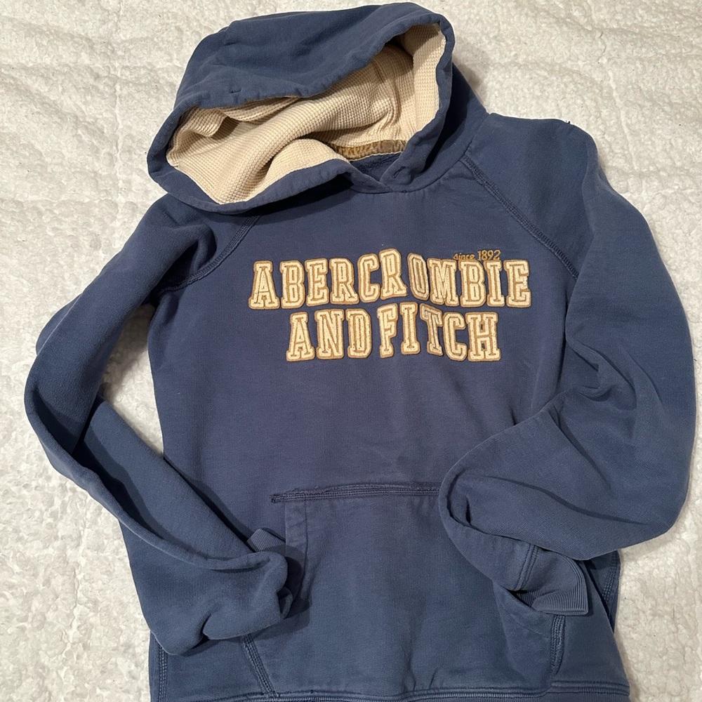 Abercrombie & Fitch Vintage Navy Lined Hoodie